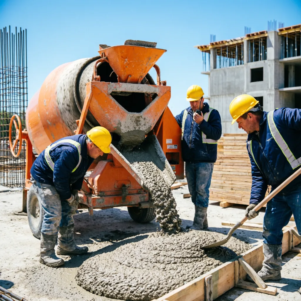 Betoneira em obra